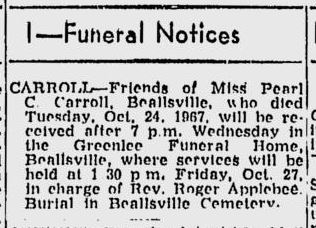 Pearl C. Carroll obit
